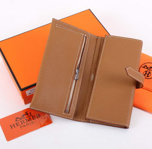 Cheap Fake Hermes Bearn Japonaise Tri-Fold Wallet A308 Coffee - Click Image to Close